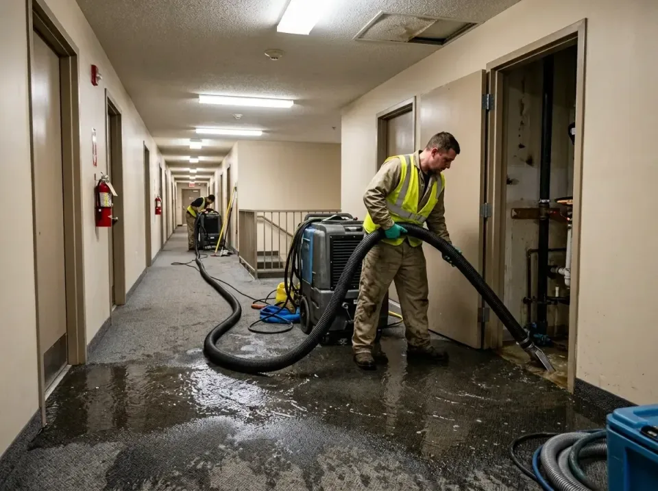 multi-unit-apartment-hallway-f-005 — frequently asked questions, Emergency Burst Pipe Water Extraction & Removal in Penn Wyn…